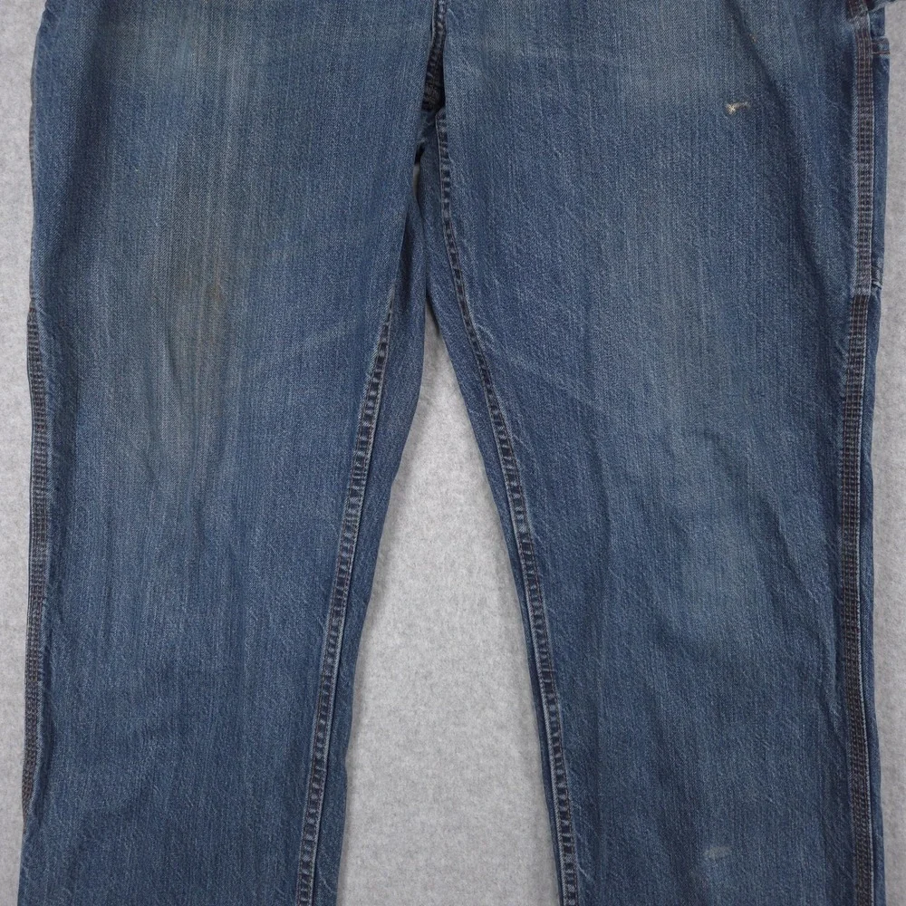 Carhartt Loose Fit Mens Size 36x32 Distressed Grunge Blue Denim Jeans BD4941-M